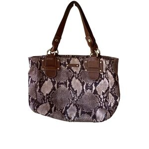 Kate Spade New York Snakeskin/Python Print Tote Bag - PXRU0584 Tan/Brown